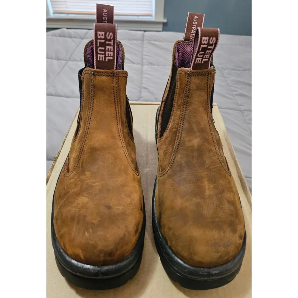 Steel Blue® (Women's 8) Hobart™ PR Met-Guard Pull-On Steel-Toe Work Boots - $220